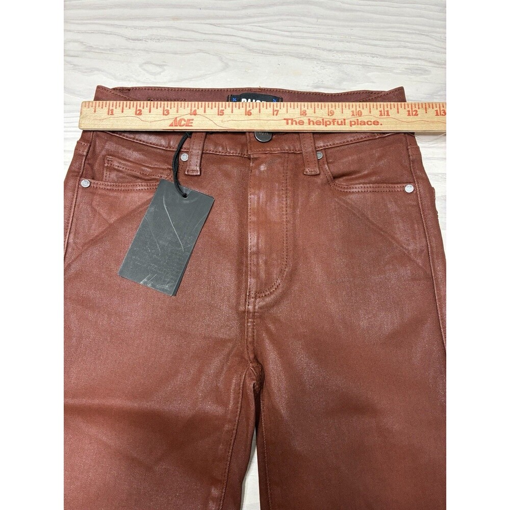 PAIGE Hoxton Coated High Waist Ankle Skinny Jeans NWT Size 23 - Picture 6 of 12